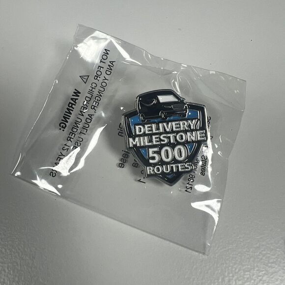Amazon Delivery Milestone 500 Routes Pin RARE Brand New - Picture 1 of 2